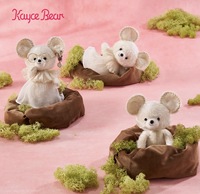 Peluche personnalisée en forme de souris pour le thé de l'après-midi, avec lunettes et col en dentelle, poupée en peluche douce