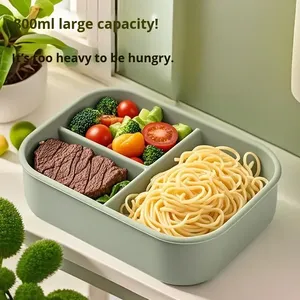 <b>Plastic</b> Divided Lunch <b>Box</b> For Kids Student Microwave Portable Large Capacity Sealed Bento <b>Box</b> With Handle - Product Image 6