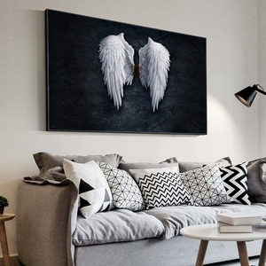 Modern Angel Wings Wall poster e stampe Abstract Angel Feather Pop Art Canvas Home Decor immagini per <span class=keywords><strong>soggiorno</strong></span> Cuadros - Product Image 2