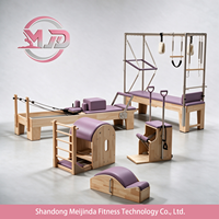 MJD Original Classical Pilates Ensemble en Bois de Chêne : Reformer, Cadillac, Table Trapèze, Chaise Wunda, Ladder Barrel, Correcteur de Colonne Vertébrale