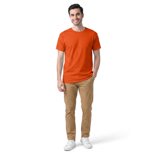 Nouveau T-shirt Homme à Manches Courtes Coupe Classique 100% Coton Uni Respirant Couleur Personnalisable Haute Qualité – Vente Flash - Product Image 1