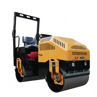 Rouleau compresseur d'asphalte à double tambour à roues en acier, avec direction hydraulique, disponible en OEM/ODM