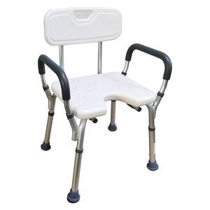 Chaise de douche antidérapante en aluminium CE ISO13485 <span class=keywords><strong>avec</strong></span> siège en forme de U, <span class=keywords><strong>accoudoirs</strong></span> amovibles <span class=keywords><strong>pour</strong></span> maison de retraite, <span class=keywords><strong>personnes</strong></span> <span class=keywords><strong>âgées</strong></span>, handicapées, 136 kg - Product Image 3