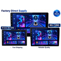 Autoradio Android 8G 128G 7/9/10 pouces avec GPS, CarPlay sans fil, DSP, 8 cœurs, double DIN, écran tactile vidéo