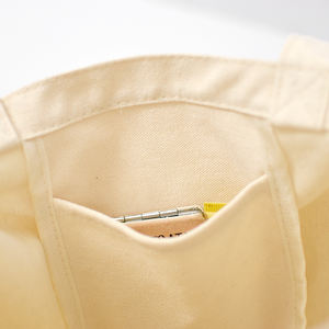 Haute qualité coton toile sac à main fermeture éclair écologique Portable réutilisable résistant à l'usure grande capacité pour l'été hiver utilisation - Product Image 3