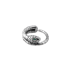 Tendance rétro personnalité Thai argent <span class=keywords><strong>esprit</strong></span> serpent forme ouverture bague hommes femmes bijoux fiançailles mode inspiré Joker - Product Image 4