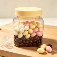 Pot de conservation en plastique PET transparent de qualité alimentaire de 305 ml, à large ouverture, hermétique, avec couvercle à vis, pour les raisins secs, les noix, les aliments secs, emballage alimentaire
