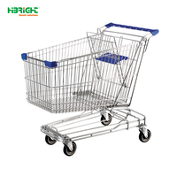 Chariot de courses en acier premium, chariot de supermarché en métal, équipement de supermarché, conception avec siège enfant, fournisseur OEM en gros
