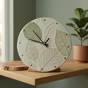 Horloge murale en bois de style moderne du milieu du siècle, ronde, analogique, avec aiguille des secondes, mouvement à quartz fonctionnant sur piles, décoration intérieure - Product Image 3