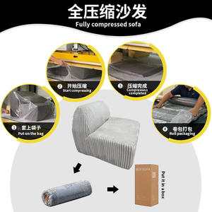 Canapé à compression sous vide, canapé Caterpillar en éponge complète, ensemble de canapé en tissu avecmoderne de style tendance - Product Image 5