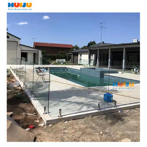 HJ House <span class=keywords><strong>Clôture</strong></span> moderne en <span class=keywords><strong>plexiglas</strong></span> en acier inoxydable Main courante de <span class=keywords><strong>piscine</strong></span> Conception de rampe en verre trempé montée au sol - Product Image 1