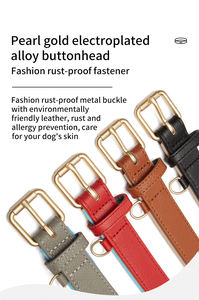 <span class=keywords><strong>Collar</strong></span> de perro <span class=keywords><strong>Sherpa</strong></span> de cuero de primera calidad acolchado transpirable vegano, collares acolchados duraderos para mascotas de alta resistencia - Product Image 3