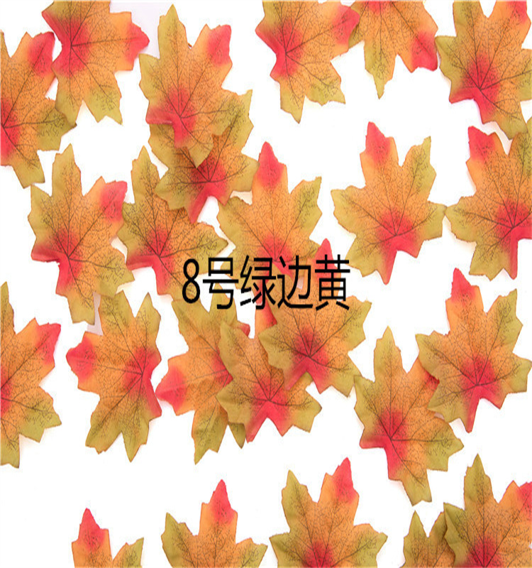 50pcs Fall Artificial Maple Leaves  for Thanksgiving Wedding Indoor Outdoor Wreath Decoration
