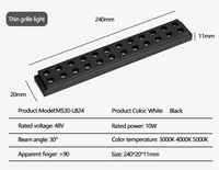 Boîte de système de lumière de piste magnétique Led, boîte d'échantillon de lumière de piste personnalisée Portable, système de piste magnétique Led Ultra-mince