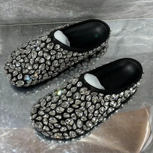 2026 New Premium Crystal-Embellished Black <b>Slide</b> Sandals Rhinestone-Encrusted Statement Casual Slippers - Product Image 3