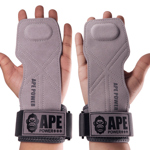 Triple kulit Angkat Berat tali pergelangan tangan Anti-Slip Gym grip untuk deadlift Pull-up Powerlifting keselamatan kebugaran - Product Image 1
