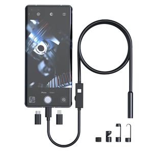 Ống kính cáp cứng 1m <span class=keywords><strong>borescope</strong></span> IP67 chống nước IOS Type-C <span class=keywords><strong>Micro</strong></span> USB cắm (3 trong 1) Camera kiểm tra để kiểm tra đường ống - Product Image 3