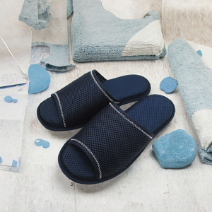 Chaussons de bain pour hommes, à bout ouvert, en maille, antidérapants, à séchage rapide, avec trous de drainage, pour salle de bain intérieure - Product Image 3