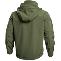 Veste de randonnée tactique imperméable pour homme, coupe sportive, en softshell effet peau de requin, doublée polaire, avec capuche amovible sur le devant