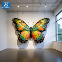 Papillon géant gonflable à suspendre au mur, décoration publicitaire gonflable pour événements et expositions