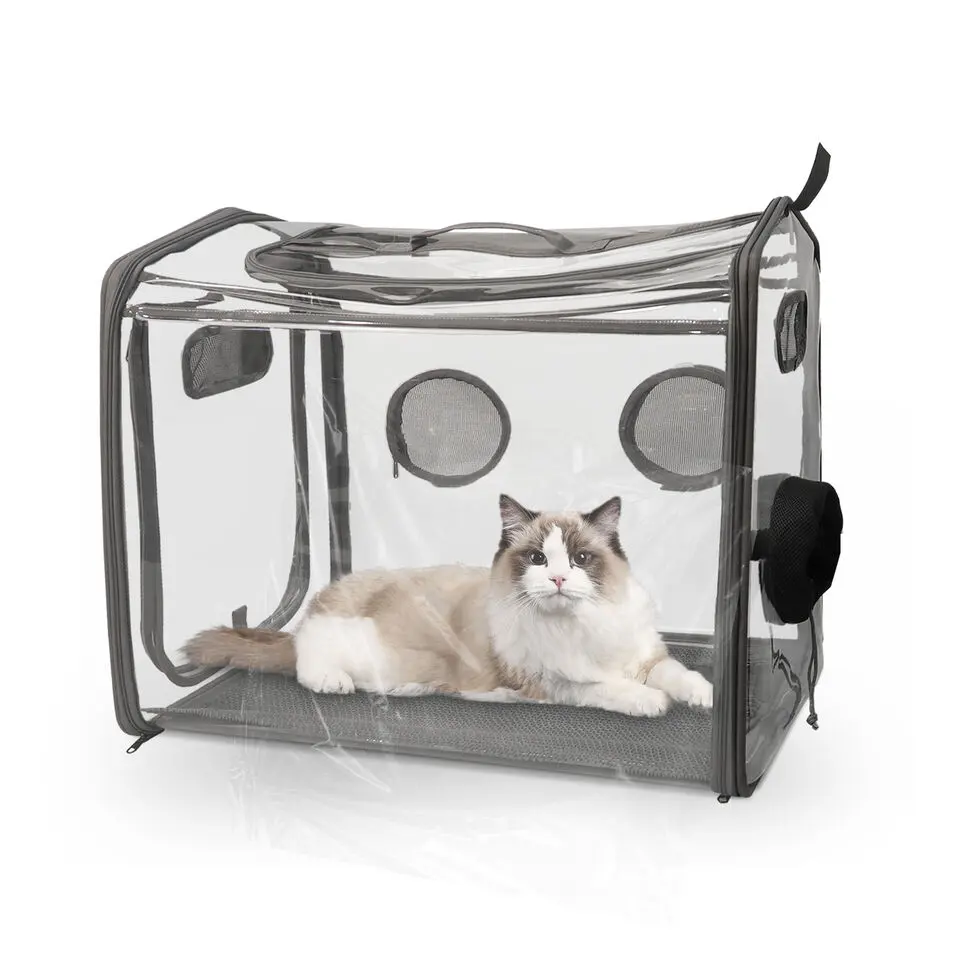Köpek Pet şeffaf PVC kurutma kutusu kedi üfleme kurutma çantası