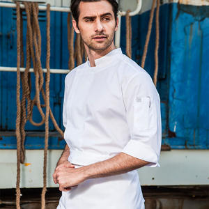 Divisa <span class=keywords><strong>da</strong></span> Chef alla cassa con maniche a tre quarti e giacca <span class=keywords><strong>da</strong></span> <span class=keywords><strong>cuoco</strong></span> per Hotel e ristoranti - Product Image 4