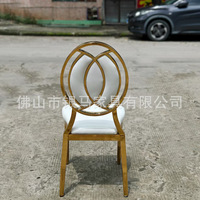Chaises de banquet modernes et minimalistes en métal, fourniture directe d'usine, pour hôtels et restaurants, dossier empilable argenté
