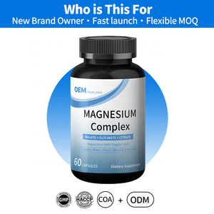 Cápsulas de Complejo de Magnesio de Alta Calidad de Marca Privada OEM con MOQ Bajo para Pruebas de Mercado y Propietarios de Nuevas Marcas - Product Image 4