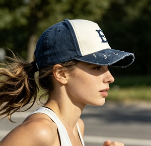 หมวกแก๊ปเดนิมวินเทจสไตล์ทรัคเกอร์ แต่งตาข่ายปักตัวอักษร E  แบบยูนิเซ็กซ์ ผ้าฝ้ายฟอก สำหรับกิจกรรมกลางแจ้ง - Product Image 6