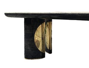 Modern Marble Top <b>Dining</b> <b>Table</b> with Wood Legs Durable & Eco-Friendly for Kitchen Living Room or Villa - Product Image 2
