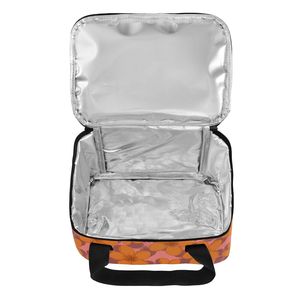 12 Can Custom Logo Flowers Design Food Storage Bag Two Handles Tote Lunch Insulated Bag Small Cooler Bag for Women - Product Image 4