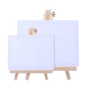 BESTLINE Bestseller Mini Chevalet en Lin, Toile de Lin Tendue, Toile d'Art Vierge Portable sur Mesure / Kit de Décoration de Bureau DIY - Product Image 1