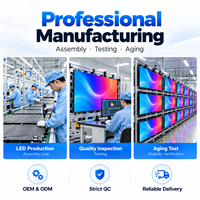 Écran LED d'intérieur personnalisé TOOSEN P1.25 P1.86 P2.5 CE, mur vidéo 4K UHD à pas fin pour affichage numérique des terminaux aéroportuaires