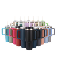 Vaso Térmico Ecológico de Doble Pared para Viajes en Auto, para Cerveza o Café, de Acero Inoxidable Aislado al Vacío, de 40 oz, con Asa
