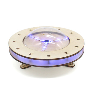 Kit de Ciencia de Disco Volador con Luz Azul, Juguete Educativo de Madera para Niños de 7-9 Años, Modelo STEM de Ensamblaje Manual - Product Image 1
