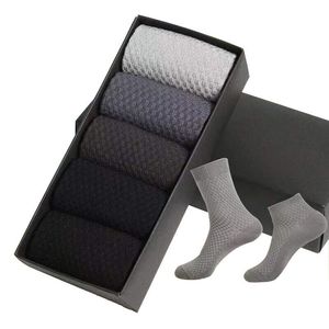 Logo personnalisé Sport Bambou 5 Pack Coffret Cadeau Crew Joyeux Noël Hommes Robe Affaires Chaussettes - Product Image 2