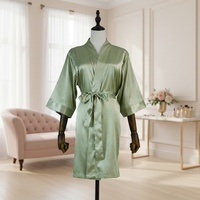 Batas Holgadas de 55 Colores, Batas de Lujo de Talla Grande, Batas de Novia Sexys y Sólidas, Kimono de Seda y Satén para Mujer, Batas de Boda Suaves