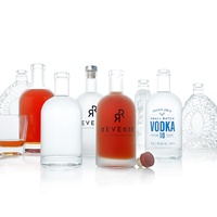 Bouteille en verre OSLO de toutes tailles 500ml 700ml 1000ml Bouteille en verre de spiritueux avec bouchons en liège