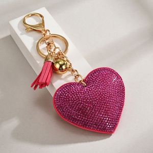 Wholesale Rhinestone Heart Keychain Tassel Pendant, Stylish Women's <b>Bag</b> <b>Charm</b>, Bulk Pack Accessory - Product Image 2