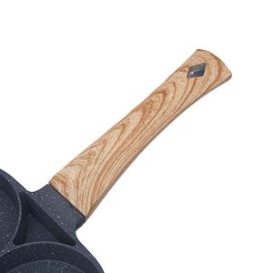Padella Antiaderente a 2 Fori per Uova Fritte e Omelette, con Manico in Legno, per Pancake e Colazione - Product Image 3