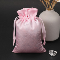 Pochette en satin recyclable personnalisable avec logo, sac cadeau en soie pour perruques, sac à cordon en satin de haute qualité pour le rangement et les cadeaux