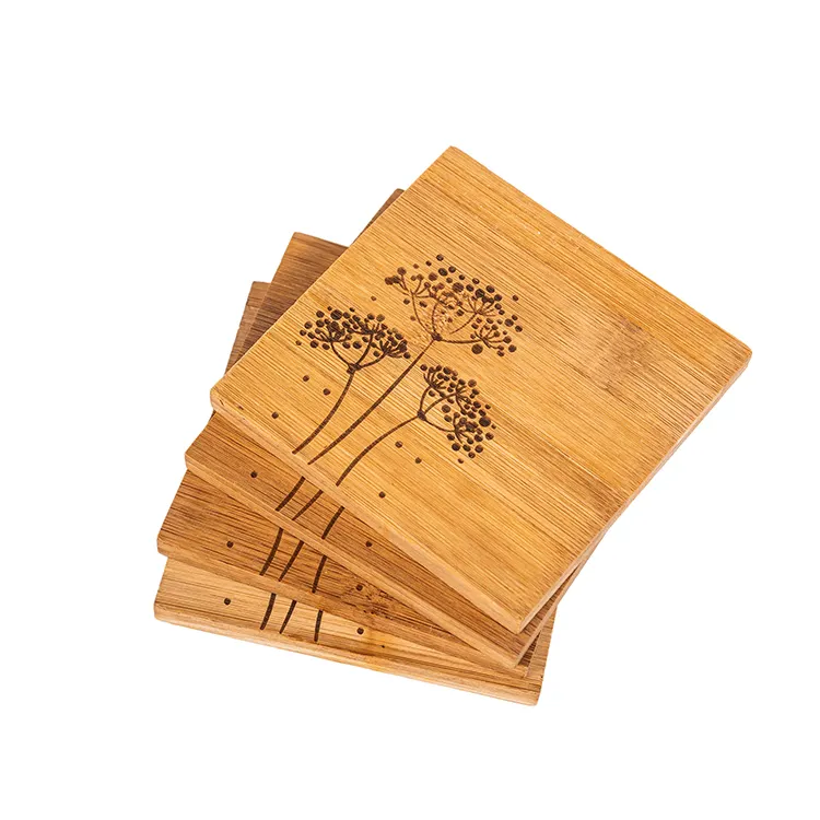 Milieuvriendelijk Goedkope Bier 4 Houten Set Hand Craft Non Slip Thee Coaster