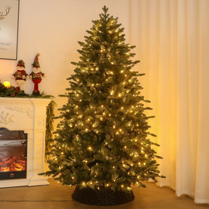 Ensemble d'arbre <span class=keywords><strong>de</strong></span> <span class=keywords><strong>Noël</strong></span> <span class=keywords><strong>artificiel</strong></span> <span class=keywords><strong>de</strong></span> luxe moderne <span class=keywords><strong>de</strong></span> <span class=keywords><strong>210</strong></span> <span class=keywords><strong>cm</strong></span>, arbre <span class=keywords><strong>de</strong></span> <span class=keywords><strong>Noël</strong></span> écologique <span class=keywords><strong>avec</strong></span> lumière <span class=keywords><strong>LED</strong></span> - Product Image 1