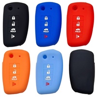 Étui de clé de voiture pliable à 4 boutons, housse de clé en silicone pour Nissan Qashqai Tiida Bluebird Loulan, modèle compatible