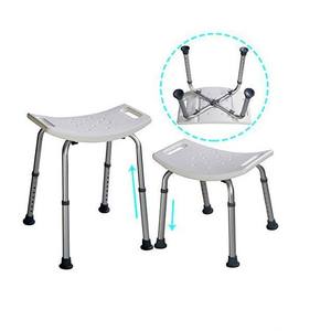 Chaise de douche réglable avec dossier, siège de bain antidérapant pour personnes âgées et femmes enceintes, utilisation aux toilettes, fabriqué au Zhejiang - Product Image 1