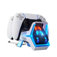 Station de charge double rapide pour manette PS5 avec affichage LED, base de charge pour manette PlayStation 5, accessoires de jeu