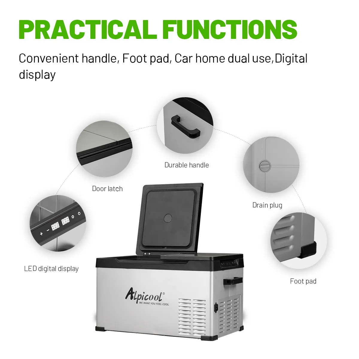 Alpicool CD45 camping fridge 12V/24V electronic compressor Car Fridge car home dual use Freezer mini portable refrigerator