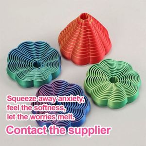 Juguete Antiestrés Duradero en Forma de Cono, Personalizado, Impreso en 3D, Bola de Engranajes en Espiral, PLA, Set Sensorial para Adultos y Niños, EDC de Bolsillo - Product Image 6