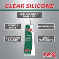 450 ℉   Adhésif silicone transparent TEX RTV