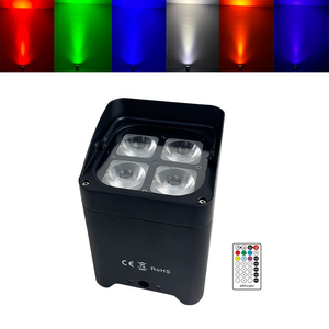 IP65 Wasserdichtes 4-teiliges Wiederaufladbares LED RGBWA+UV DMX DJ Bühnen-Projektionslicht mit Fernbedienung aus Aluminiumlegierung und 4-stelligem OLED-Display - Product Image 2
